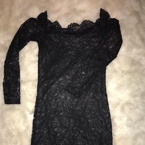 Black off shoulder dress